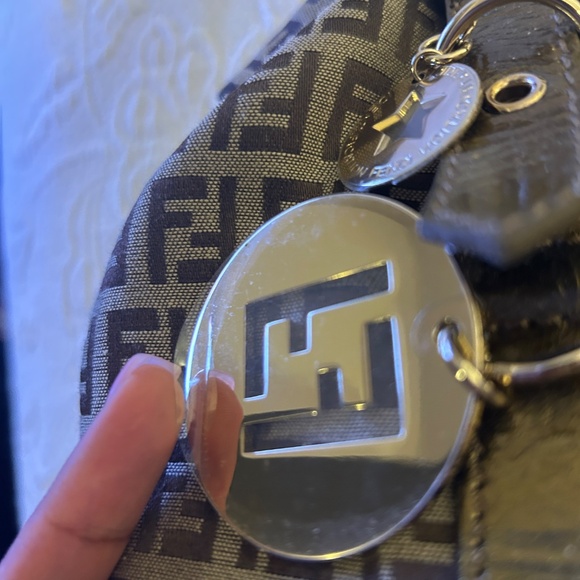 Fendi Tan and Brown Monogram Shoulder Bag - Picture 9 of 15